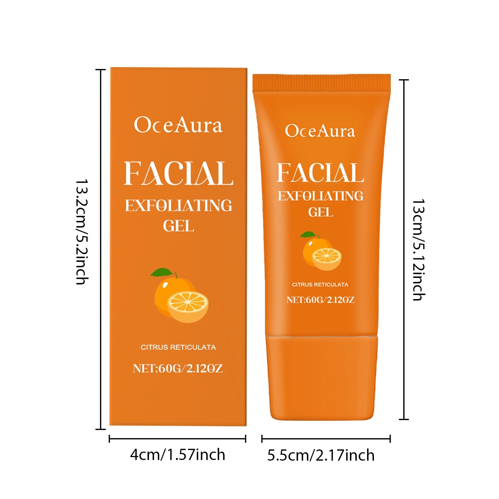 Orange Exfoliating Gel Facial Cleanser & Brightening Scrub - 6