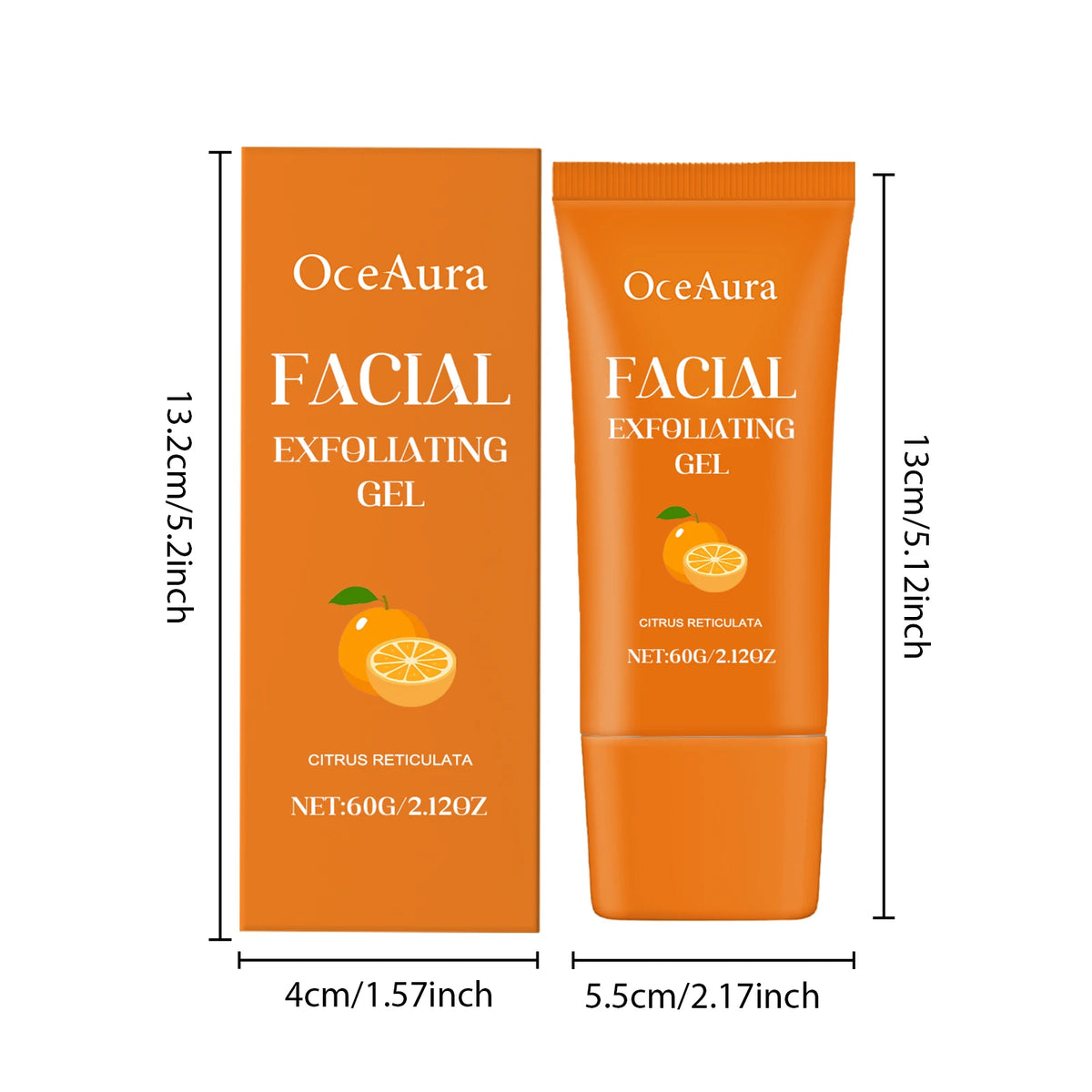 Orange Exfoliating Gel Facial Cleanser & Brightening Scrub