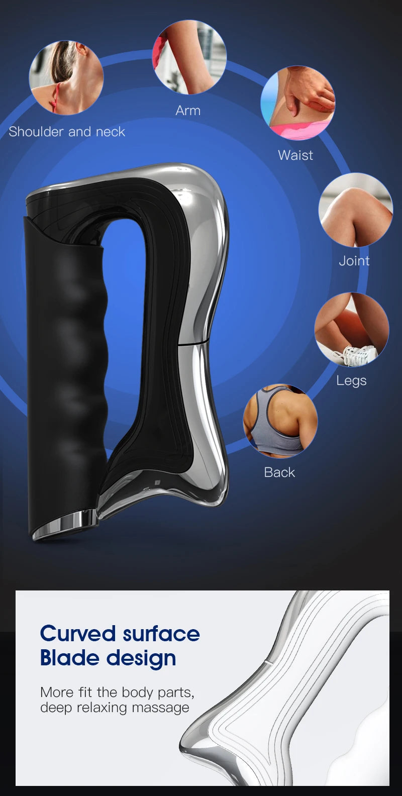 Multifunctional Fascia Knife Deep Tissue Muscle Stimulation Massager