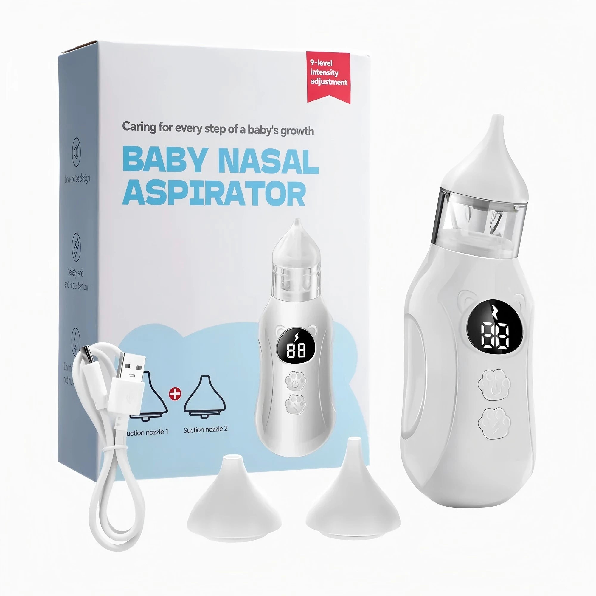 Baby Electric Nasal Aspirator Rechargeable Nose Sucker Cleaner - 1