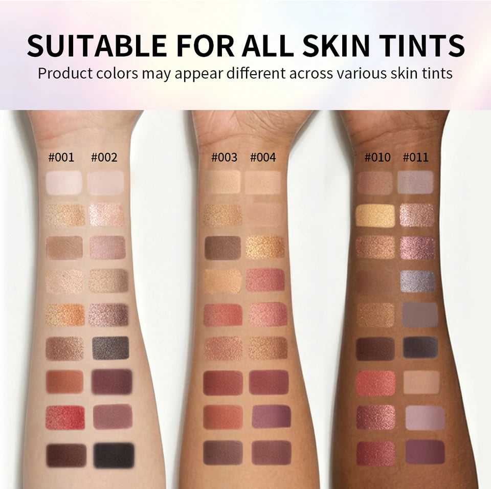 Professional Artist Eyeshadow Palette Matte Shimmer Eye Makeup Kit - 14