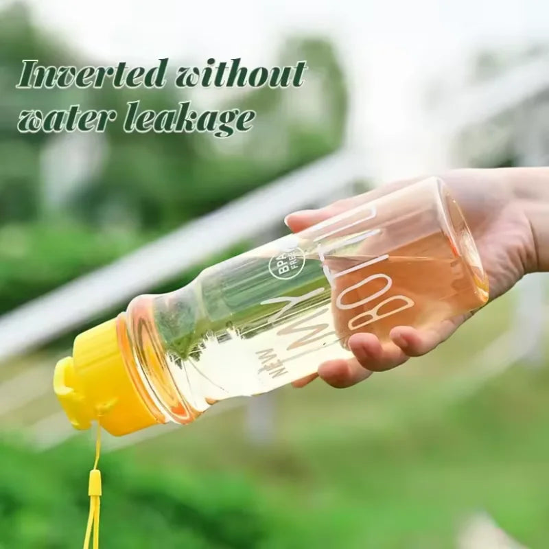 500ml Transparent Sport Water Bottle BPA Free Leakproof Travel Cup - 3