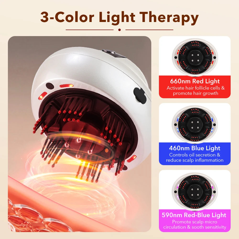 Electric Spray Massage Comb Hair Oil Applicator Scalp Massager - 12