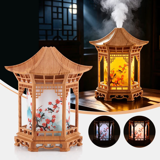 Chinese Style Pavilion Humidifier & USB Night Light