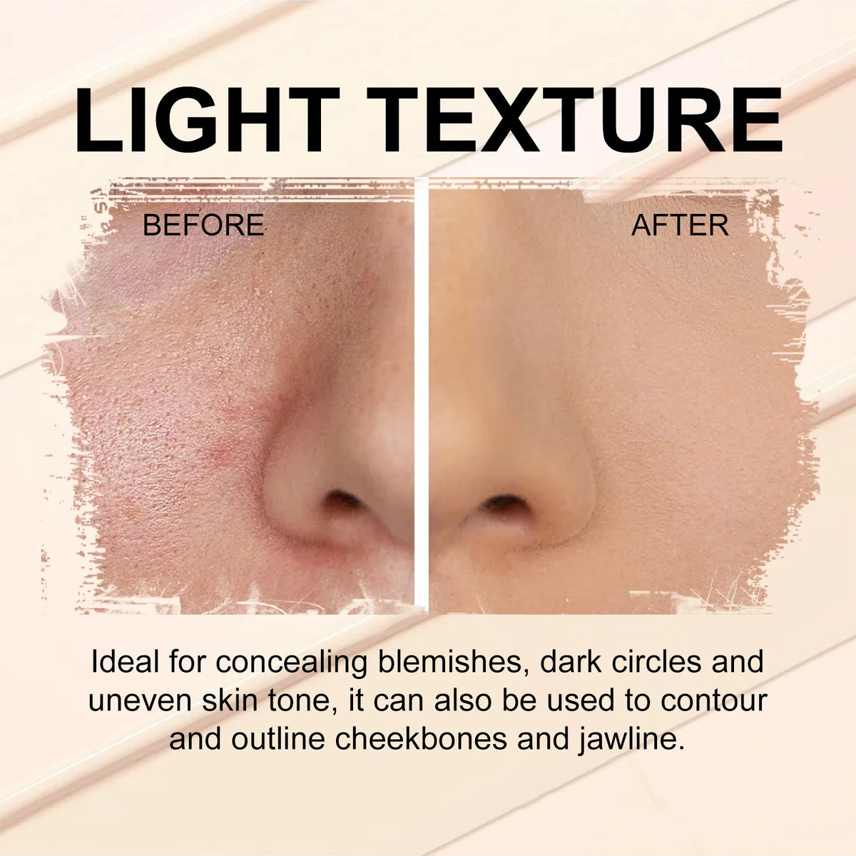 3-Color Cream Concealer Palette Dark Circle Correcting Makeup