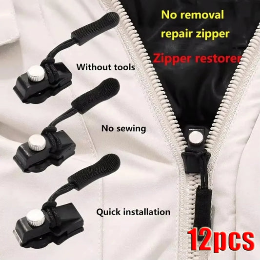 Universal Zipper Repair Kit Detachable Zipper Slider Replacement Puller