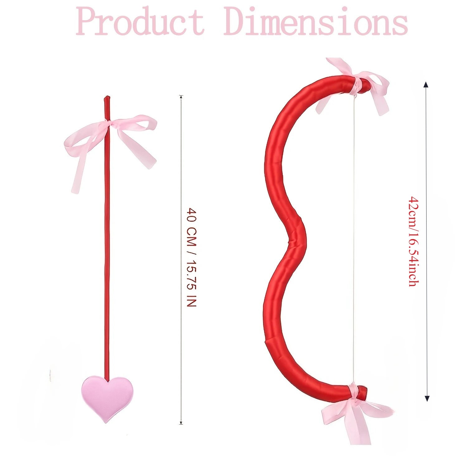 2pc Cupid Bow and Arrow Set Valentine Costume Cosplay Photo Props