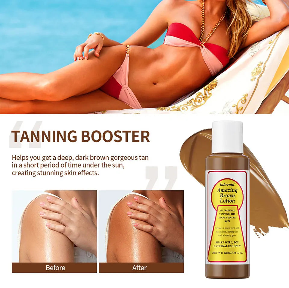 Amazing Brown Tanning Lotion Self Tanner Booster - 9