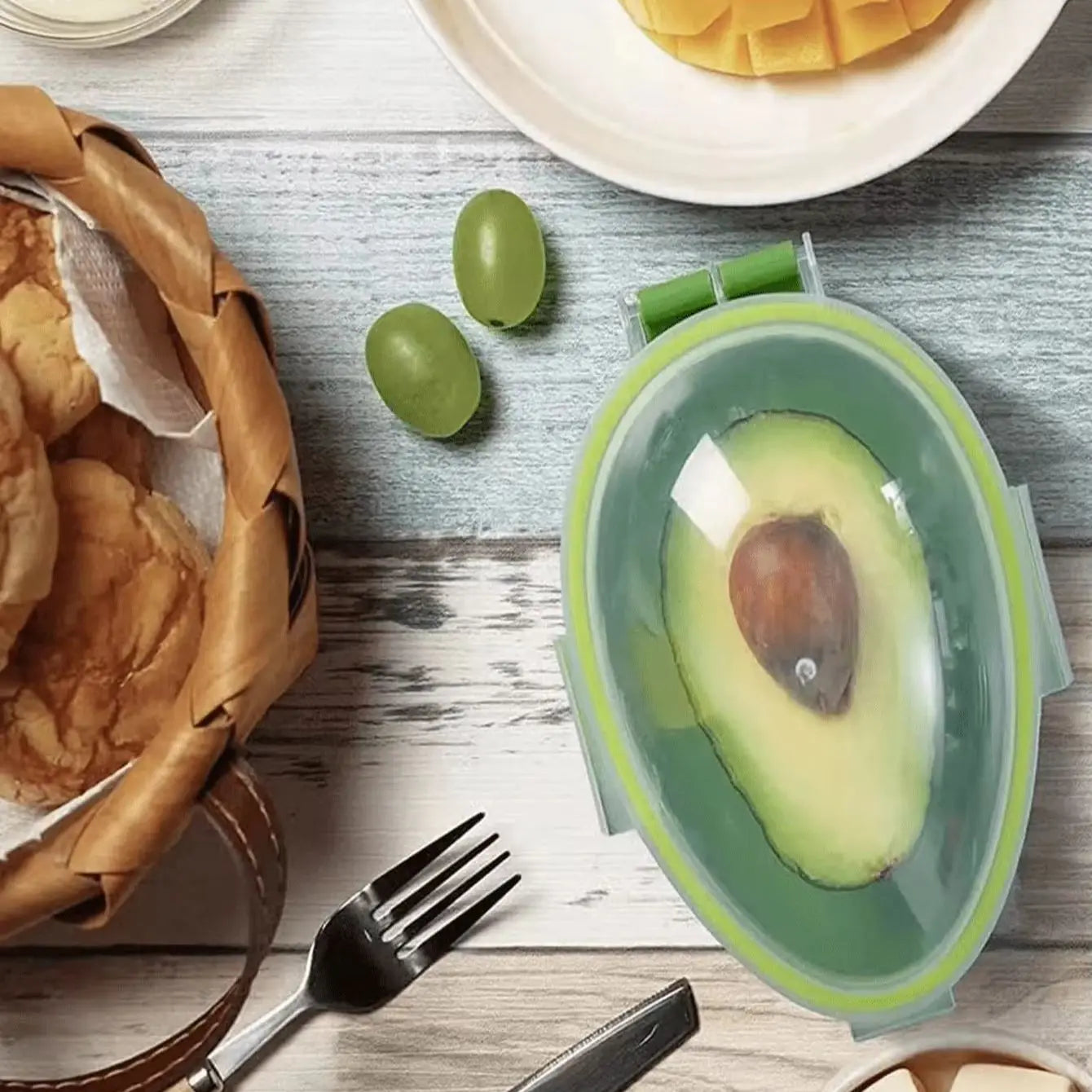 Avocado Storage Box and Slicer Set Reusable Food Keeper Container