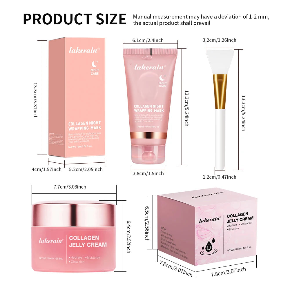 Collagen Jelly Cream Peel-Off Overnight Mask Hydrating Firming Skincare - 11