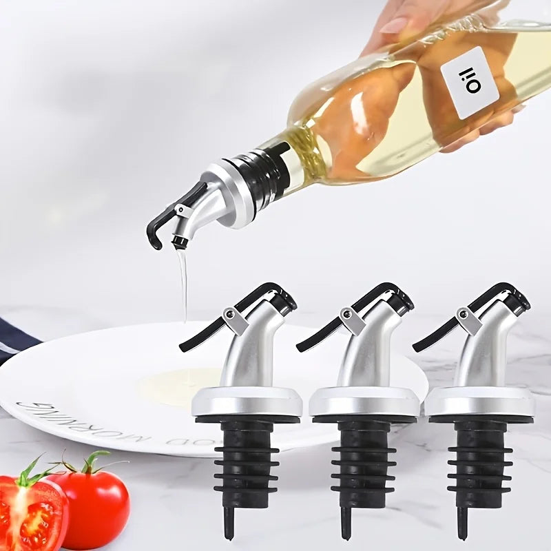 12PCS Oil Bottle Stopper Leakproof Pour Spout Kitchen Vinegar Dispenser