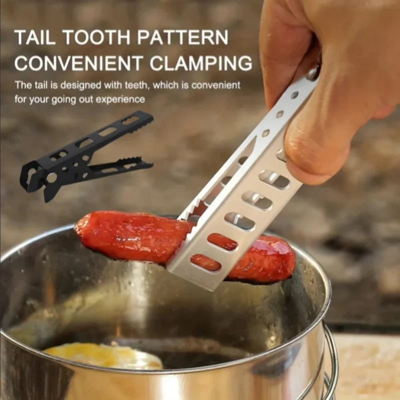 Portable Camping Pot Gripper Anti Scald Pan Clip Handle for Outdoor