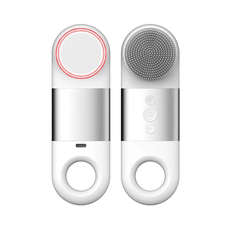 Hot Cold Facial Cleansing Brush Waterproof Face Scrubber