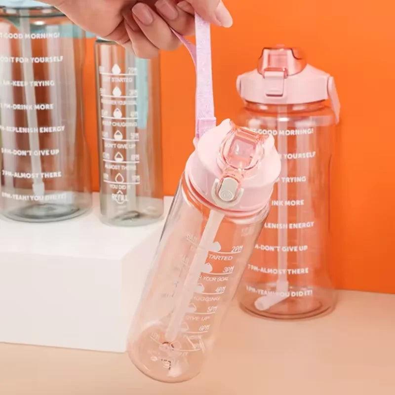 Fantia 750ml Sports Water Bottle Leak Proof Fitness Travel Jug with Straw