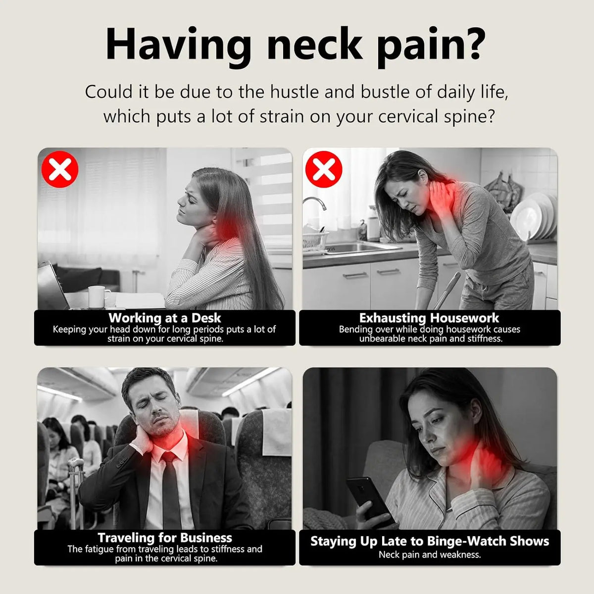 4 in 1 Neck Massager Pillow and Cervical Traction Device