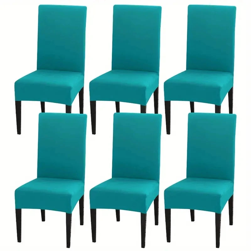 Elastic Dining Chair Covers Set Soft Stretch Slipcovers for Home Hotel - 16