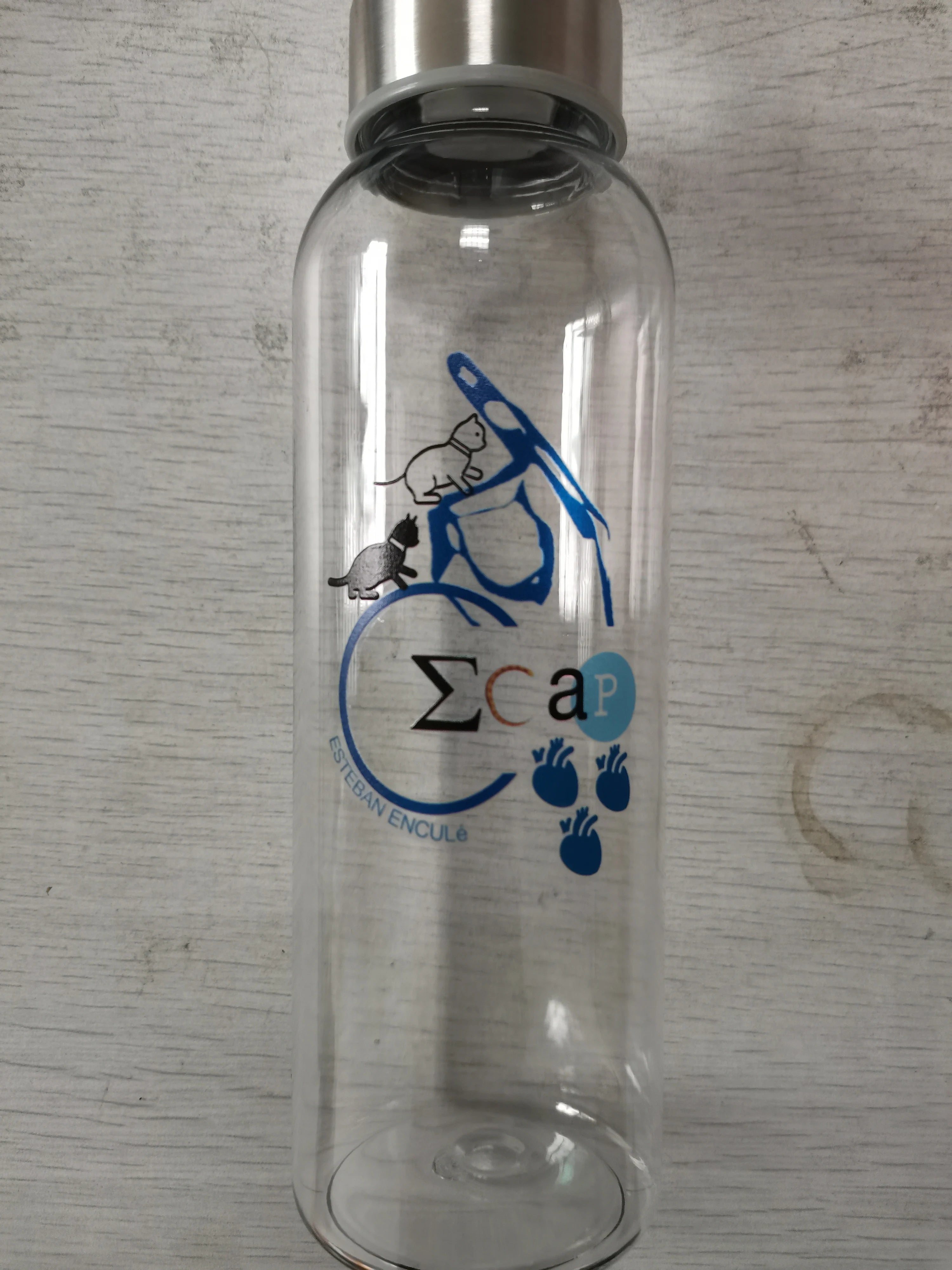 Personalized Sports Water Bottle 550ML Custom Logo Reusable Drink Cup - 14