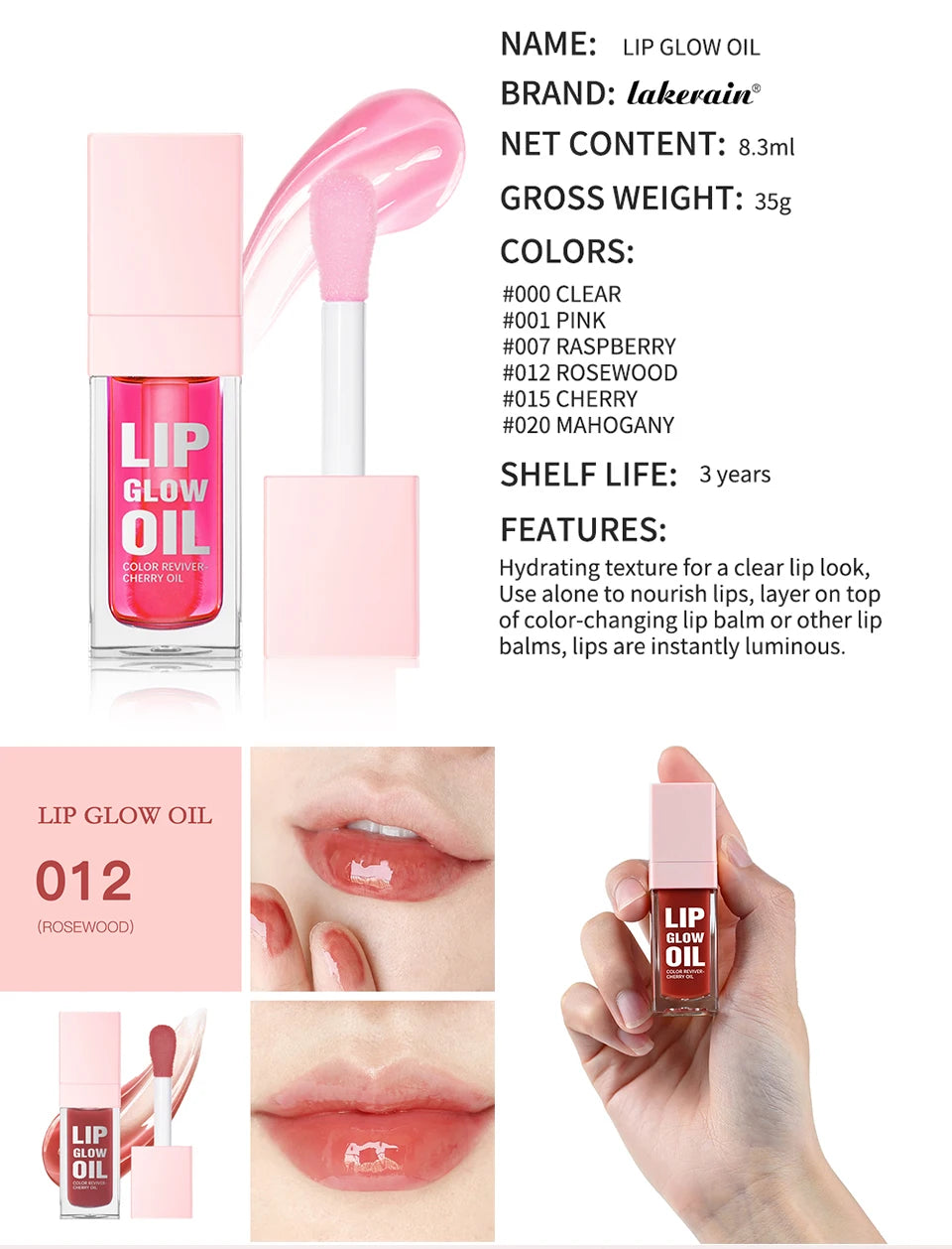 Moisturizing Lip Gloss Mirror Water Lip Glaze Nourishing Liquid Lipstick - 16