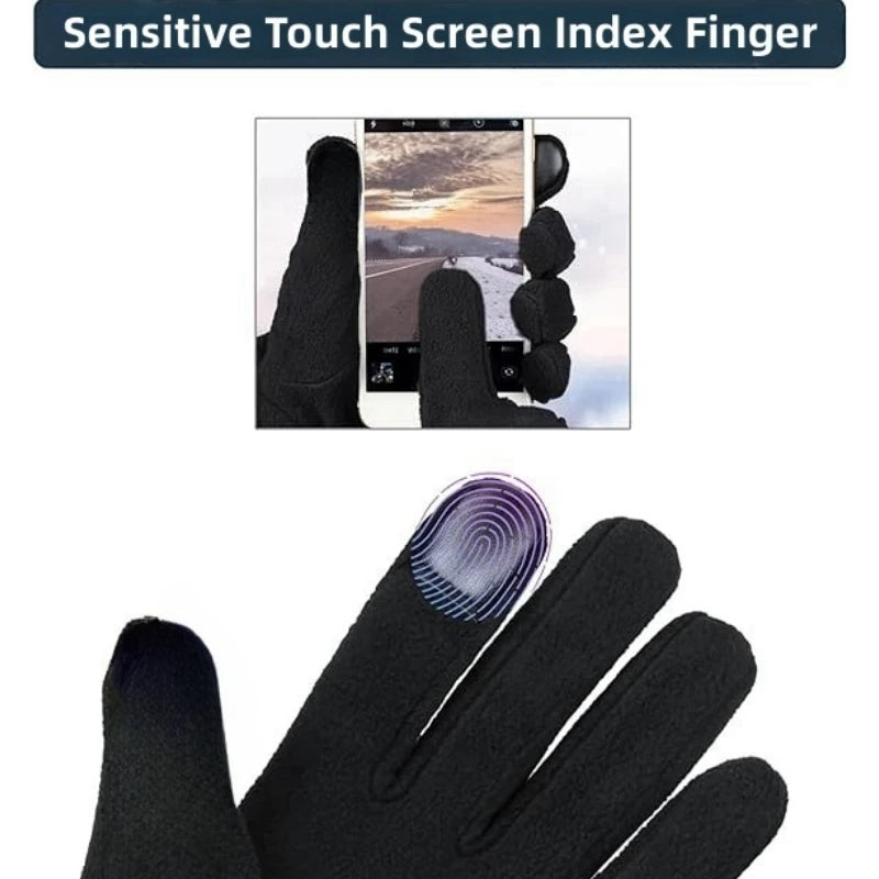 Thermal Winter Gloves Touch Screen Windproof Fleece Running Cycling Gear - 14