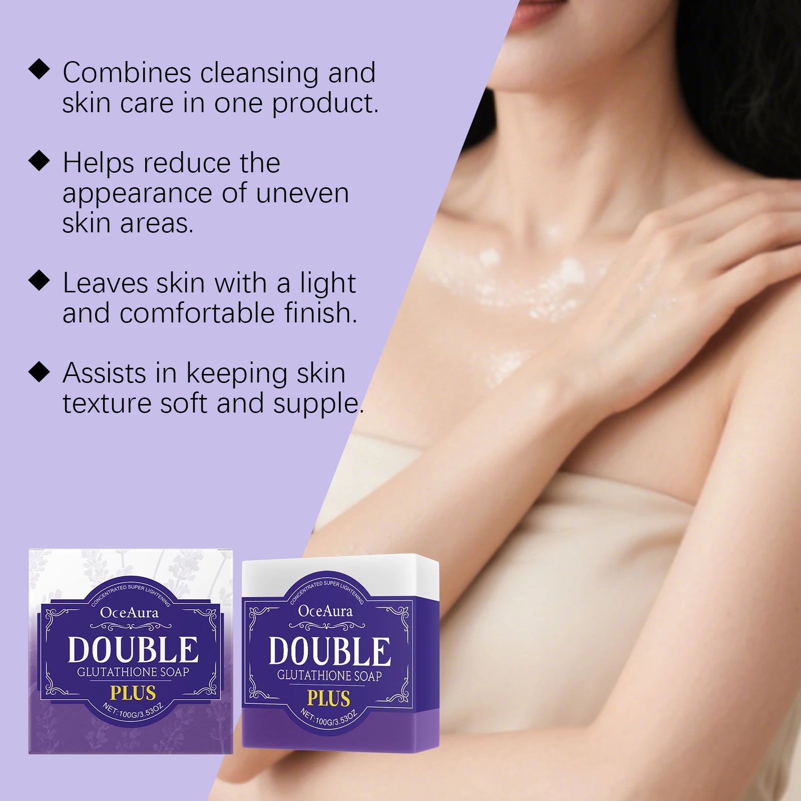 Lavender Cleansing Soap Bar Oil Control Skin Softener - 11