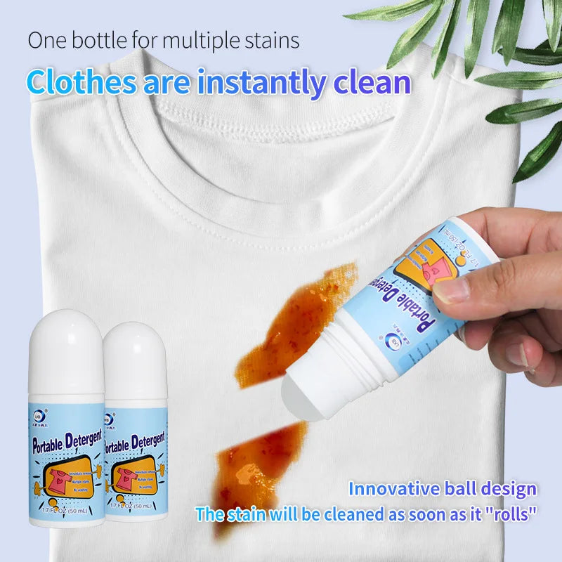 Portable Clothes Stain Remover Pen Rolling Ball Laundry Cleaning Tool
