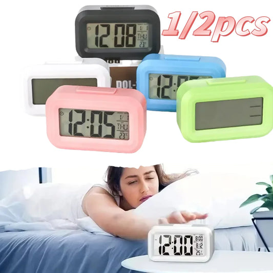 Digital Alarm Clock with Temperature Calendar and LED Display