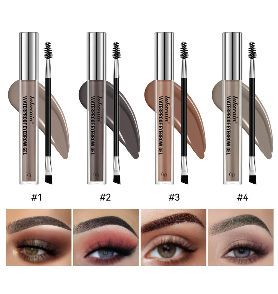 Waterproof Eyebrow Gel Set Long Lasting Liquid Tint Makeup - 10