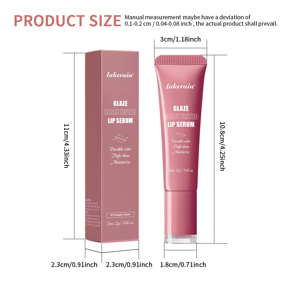 Lakerain Tinted Lip Serum Gloss Moisturizing Balm