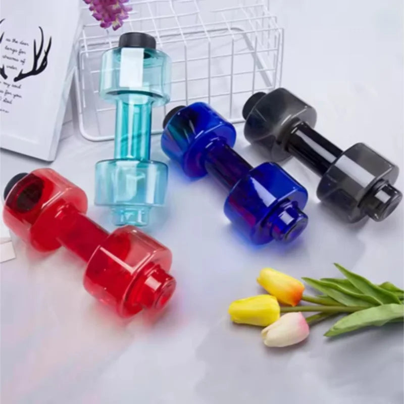 Dumbbell Water Bottle 550ml Portable Sports Gym Hydration Jug - 1
