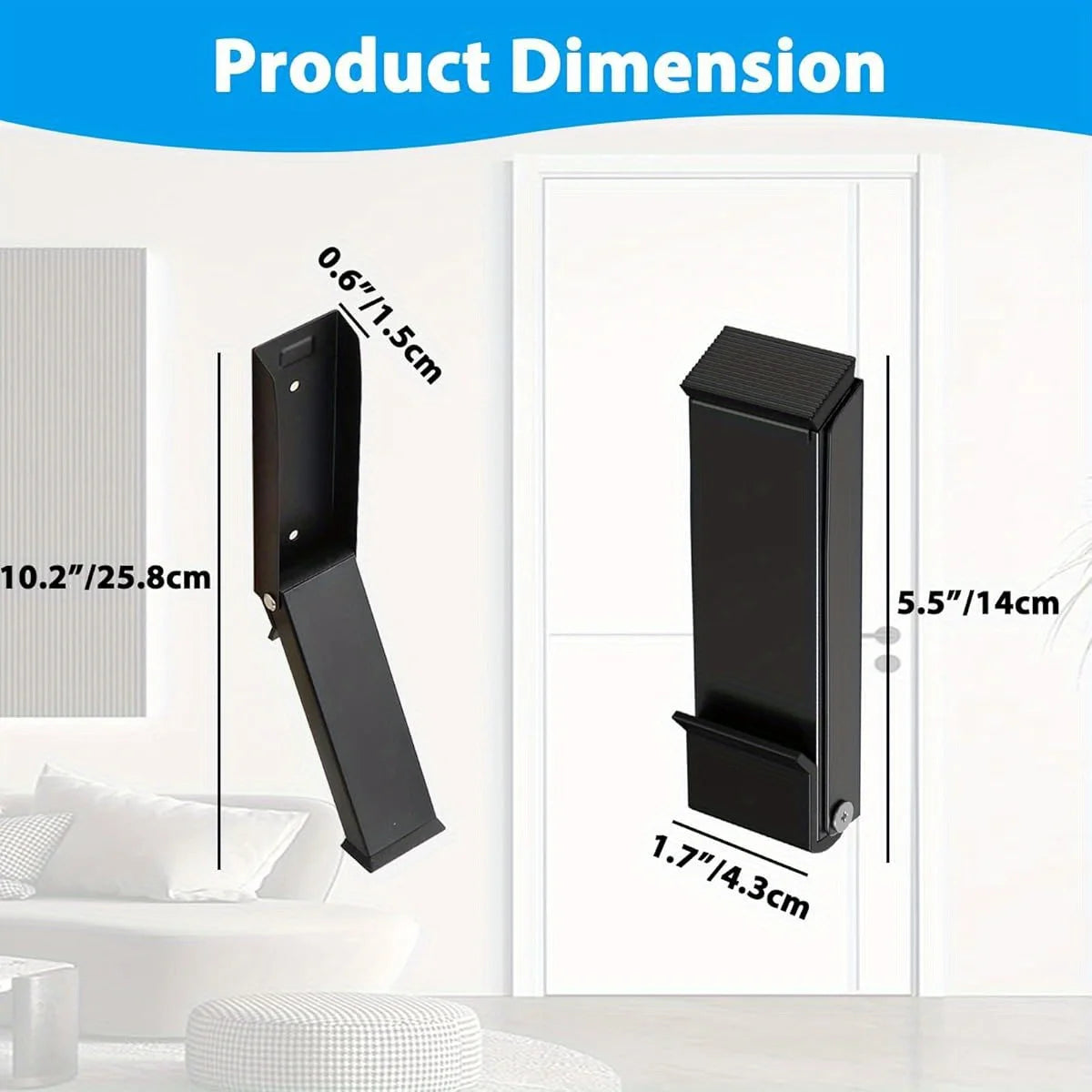 Heavy Duty Door Stopper Foot Operated Kickdown Door Holder - 6