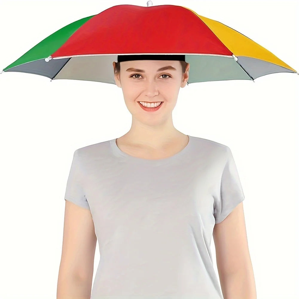 Hands Free Umbrella Hat Sun Rain Protection Headgear for Outdoor Fishing - 20