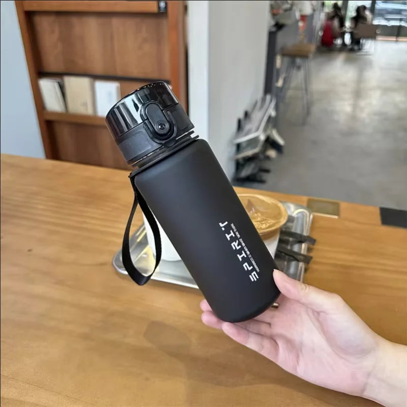 Frosted Sports Water Bottle BPA Free Portable Leakproof Fitness Cup