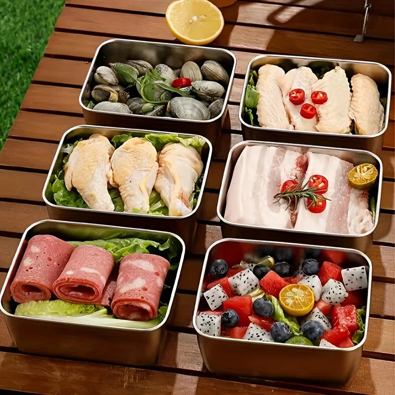 Stainless Steel Food Storage Containers Leakproof Stackable Set