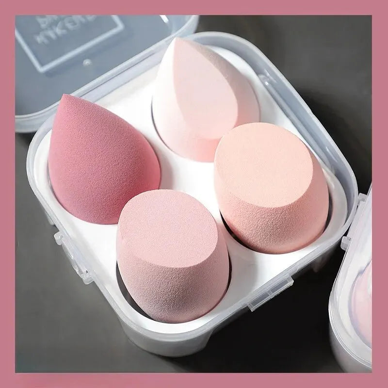 4-Piece Makeup Sponge Set Soft Beauty Blender with Storage Case