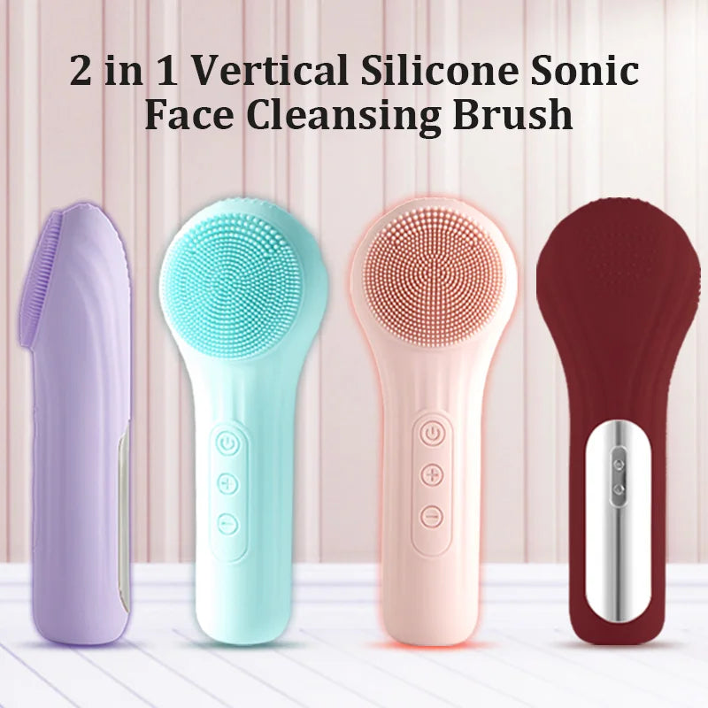 Sonic Facial Cleansing Brush Electric Face Scrubber Exfoliator