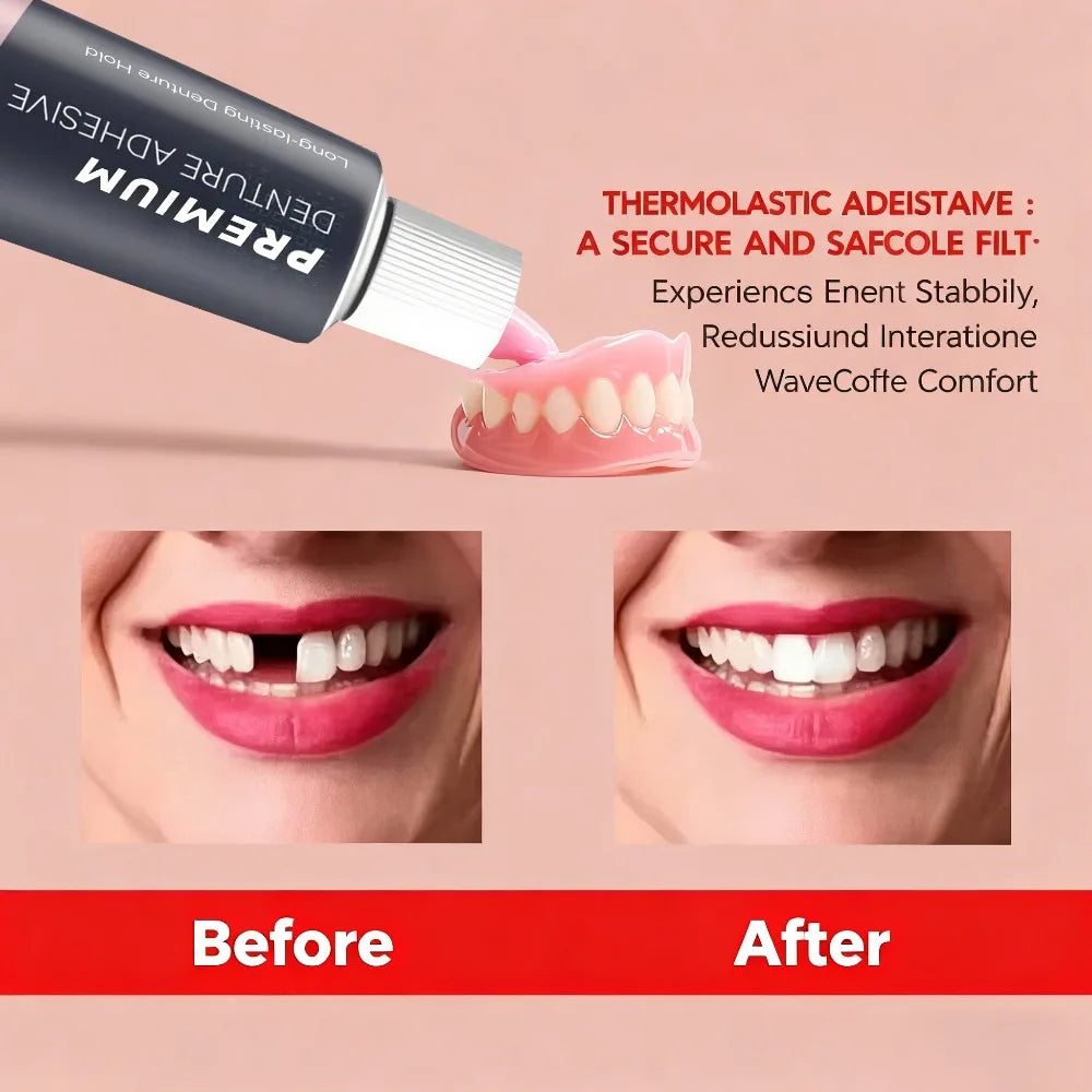 Waterproof Zinc Free Denture Adhesive Long Lasting Dental Gel