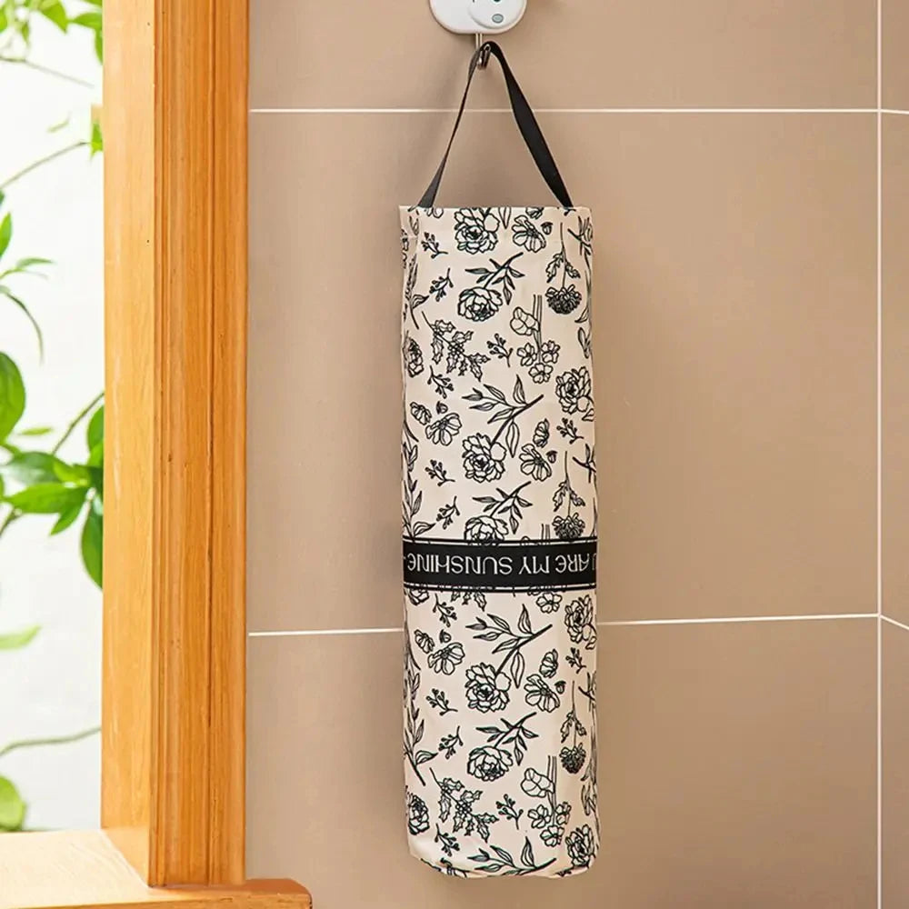 Wall Mounted Grocery Bag Dispenser Plastic Bag Storage Organizer Holder