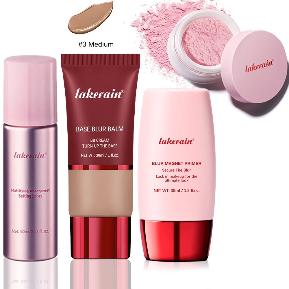 Ultimate Makeup Setting Spray Powder Primer Blur Balm Set
