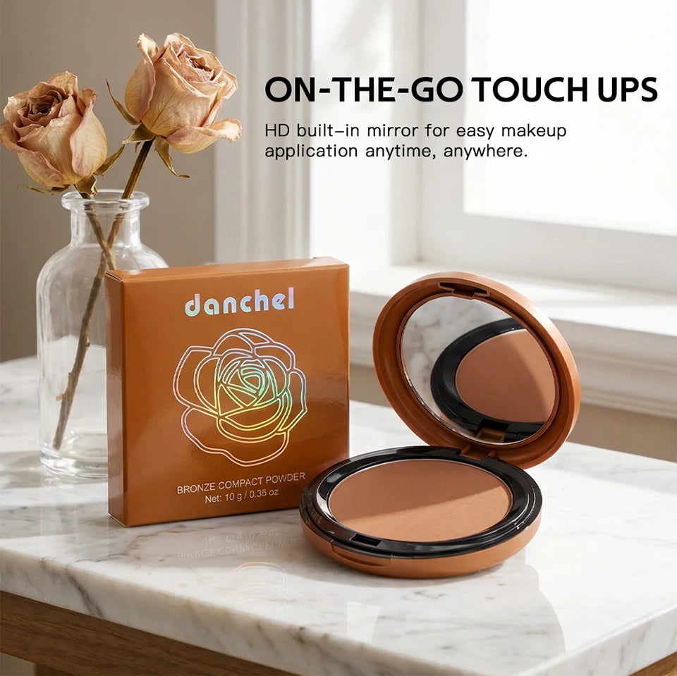 Matte Bronze Compact Powder Natural Setting Makeup - 12