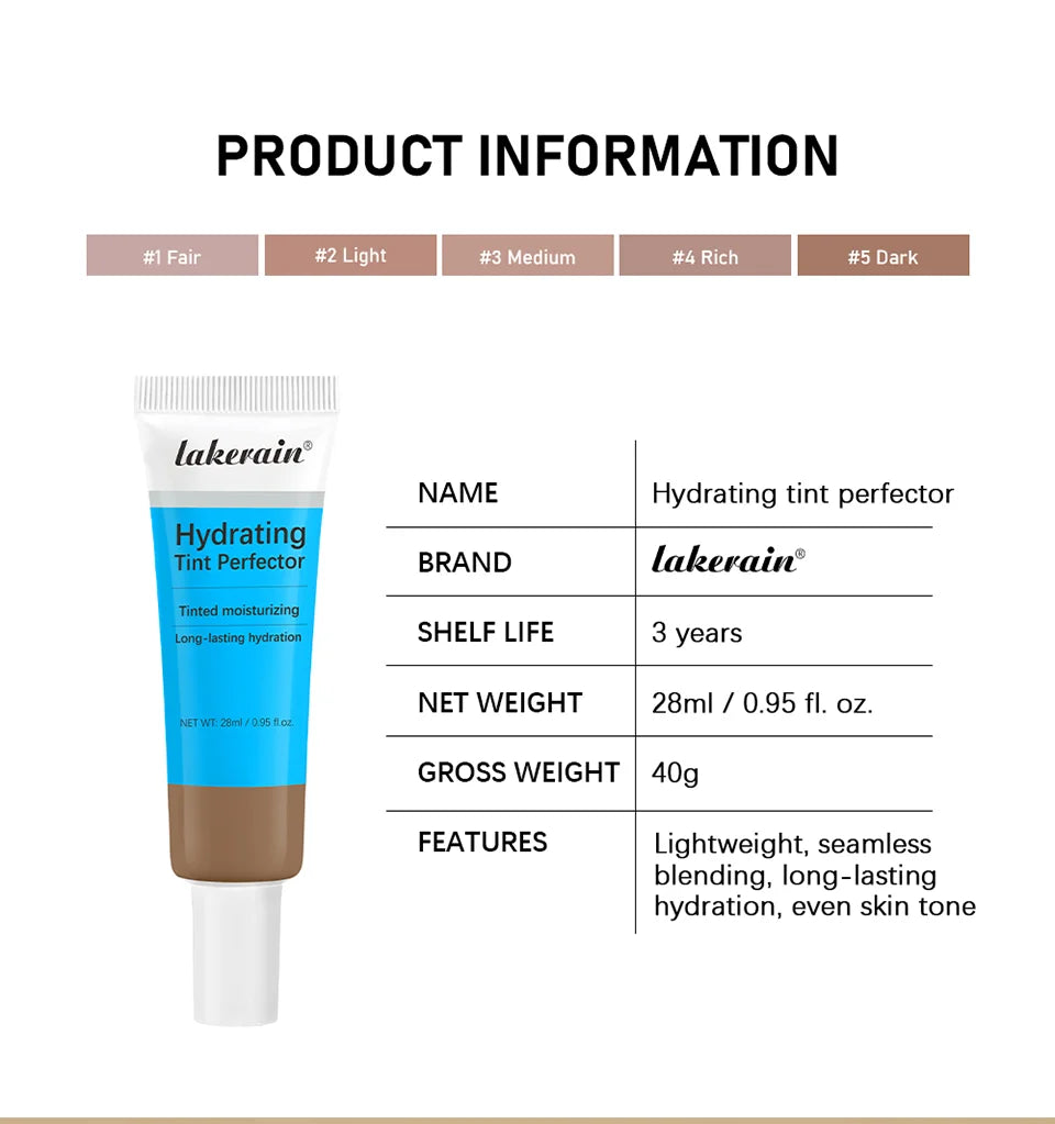 Lakerain Hydrating Tinted Foundation Cream Concealer - 15