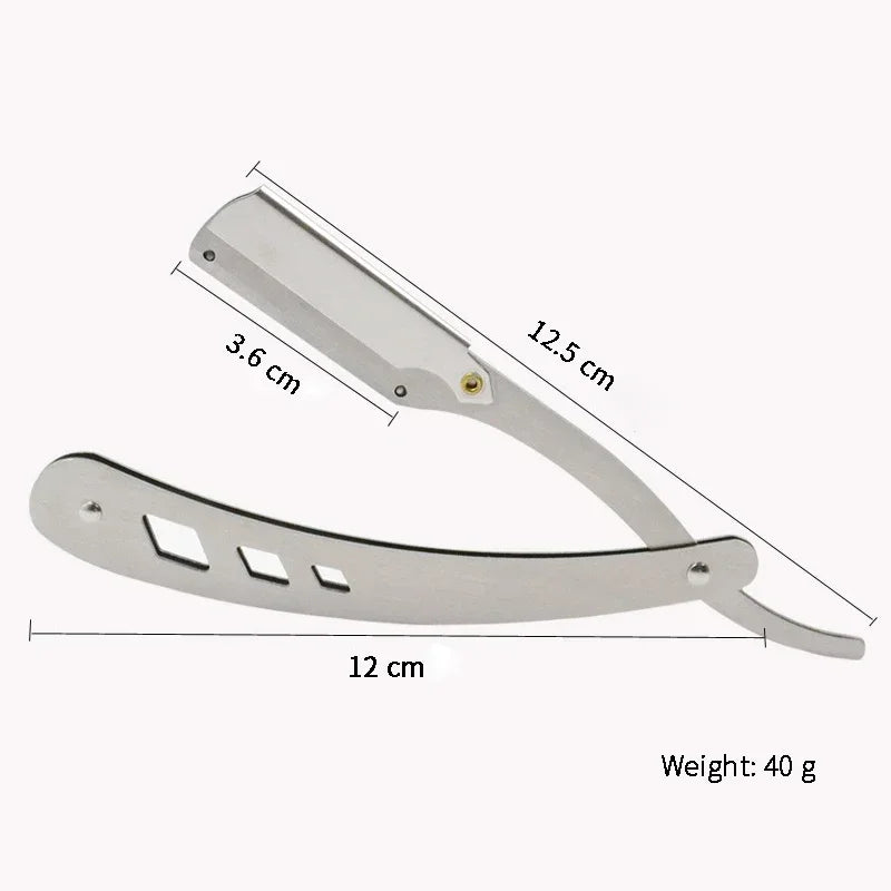 Men Shaving Razor Folding Barber Hair Removal Knife - 6