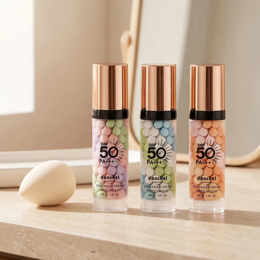 3 Color Correcting Concealer Cream SPF50 Makeup Primer Base