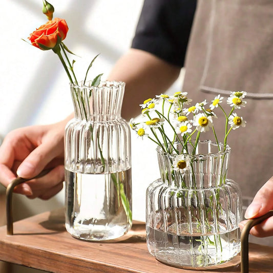 Modern Nordic Glass Vase Creative Hydroponic Flower Pot Terrarium Decor