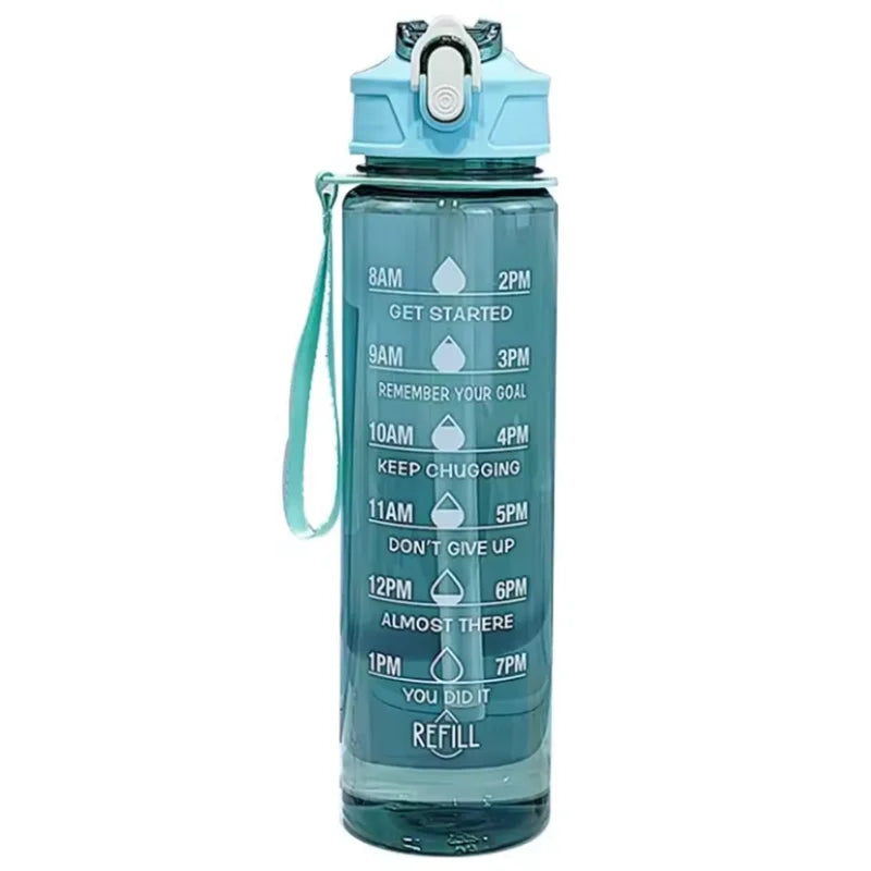Fantia 750ml Sports Water Bottle Leak Proof Fitness Travel Jug with Straw