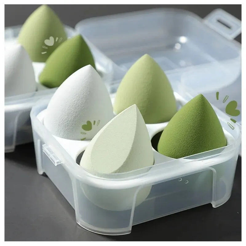 4-Piece Makeup Sponge Set Soft Beauty Blender with Storage Case