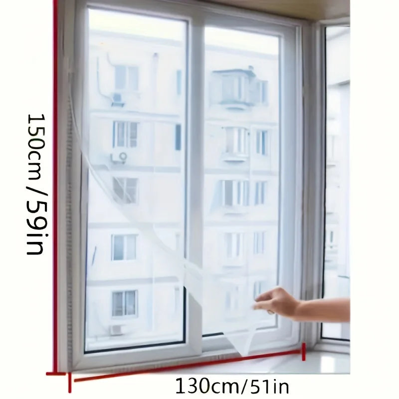 Velcro Anti-Mosquito Window Screen Self-Adhesive Invisible Mesh Curtain - 7