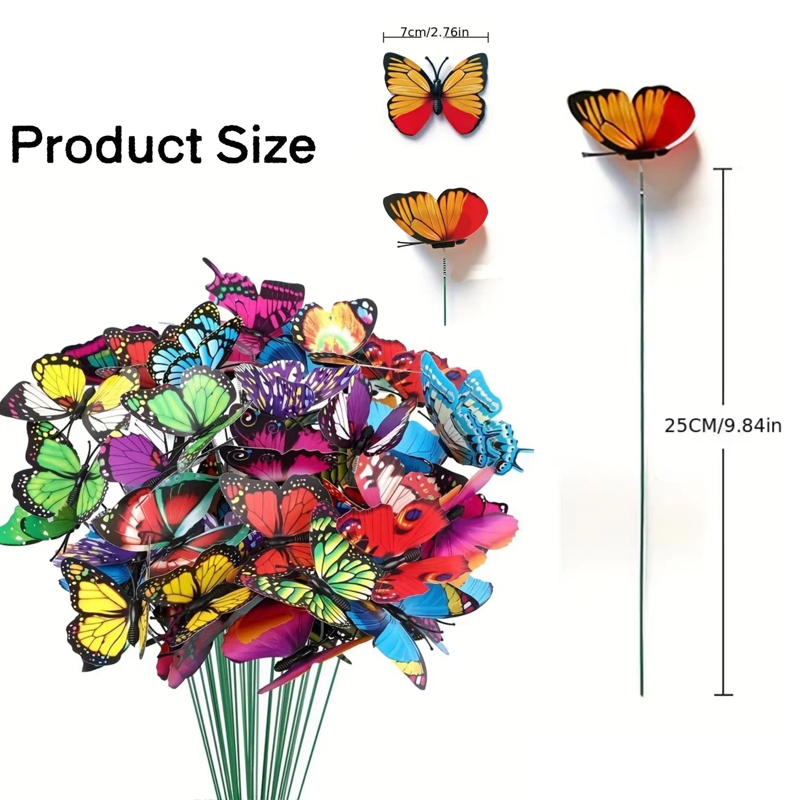 3D Artificial Butterfly Garden Stakes Waterproof Plant Pot Decorations