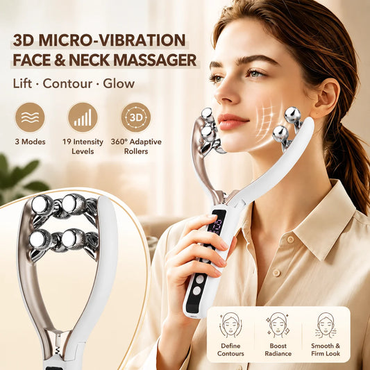Microcurrent Face and Neck Lifting Roller Massager