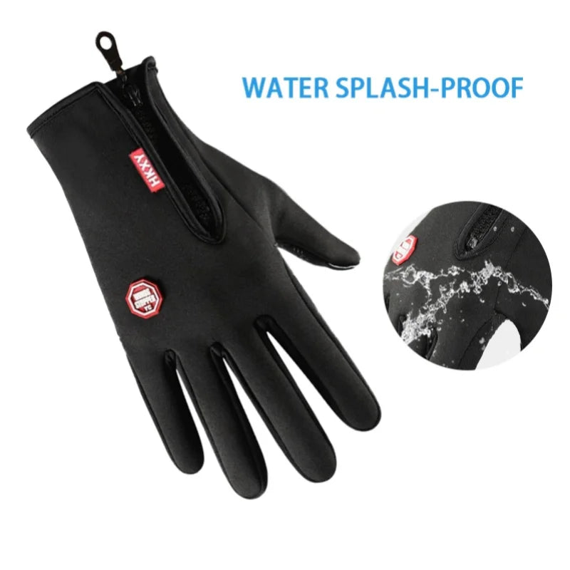 Mens Waterproof Winter Gloves Touch Screen Thermal Ski Riding Gloves - 16