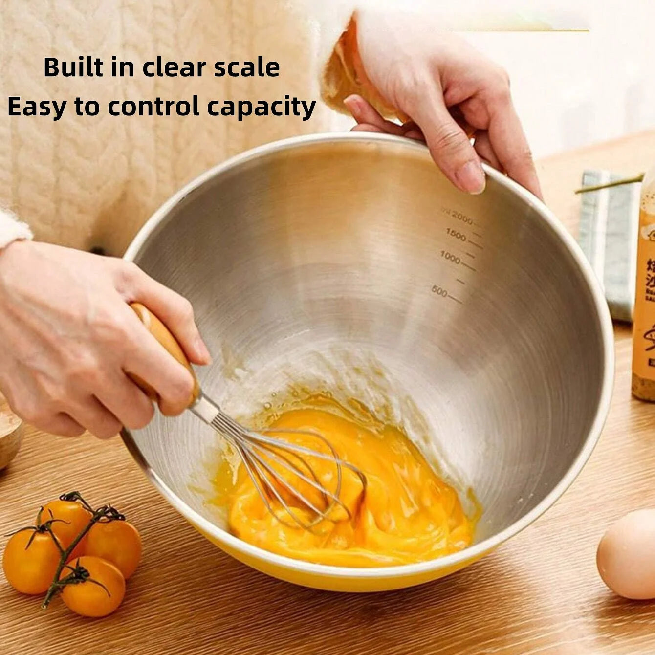 Stainless Steel Mixing Bowl Set - Nesting Salad & Kitchen Prep Basin - 14